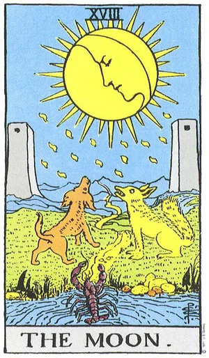 The Moon tarot card